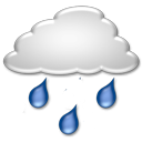 Regenschauer  * Niederschlagswahrscheinlichkeit 90% * Wind: 14.0km/h aus SW * Zeitraum: 13:00 bis 19:00