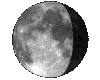 Mond, Phase: 75%, abnehmend Mond, Phase: 75%, abnehmend